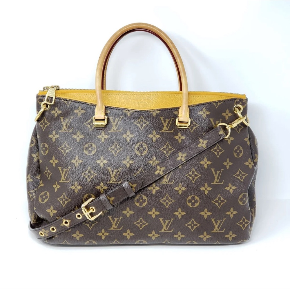 AUTHENTIC Louis Vuitton Pallas Monogram Safran Shoulder/Handbag w/Receipts & box